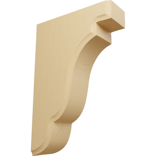 Ekena Millwork 1 3/4"W x 5"D x 7 1/2"H Bedford Wood Bracket, Alder BKTW02X05X08BEAL - main